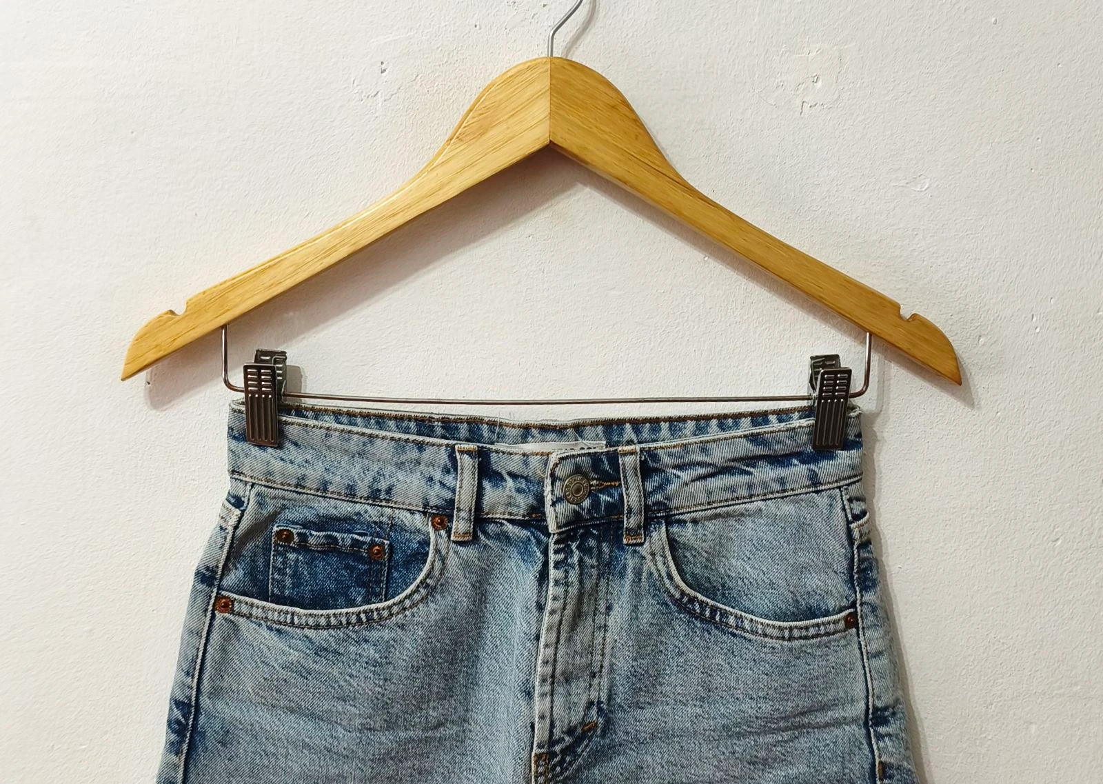 Short vaquero cintura alta azul Pull&Bear mujer Talla 32 – photo 3